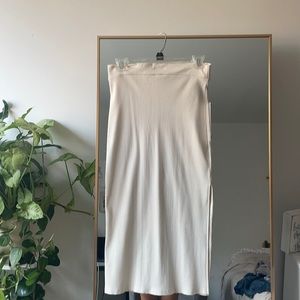 NWT. Aqua knitted midi skirt